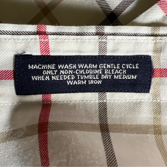 Daniel Cremieux Men’s Cream/red/gray Long Sleeve Plaid Button Up Size L - Picture 13 of 14